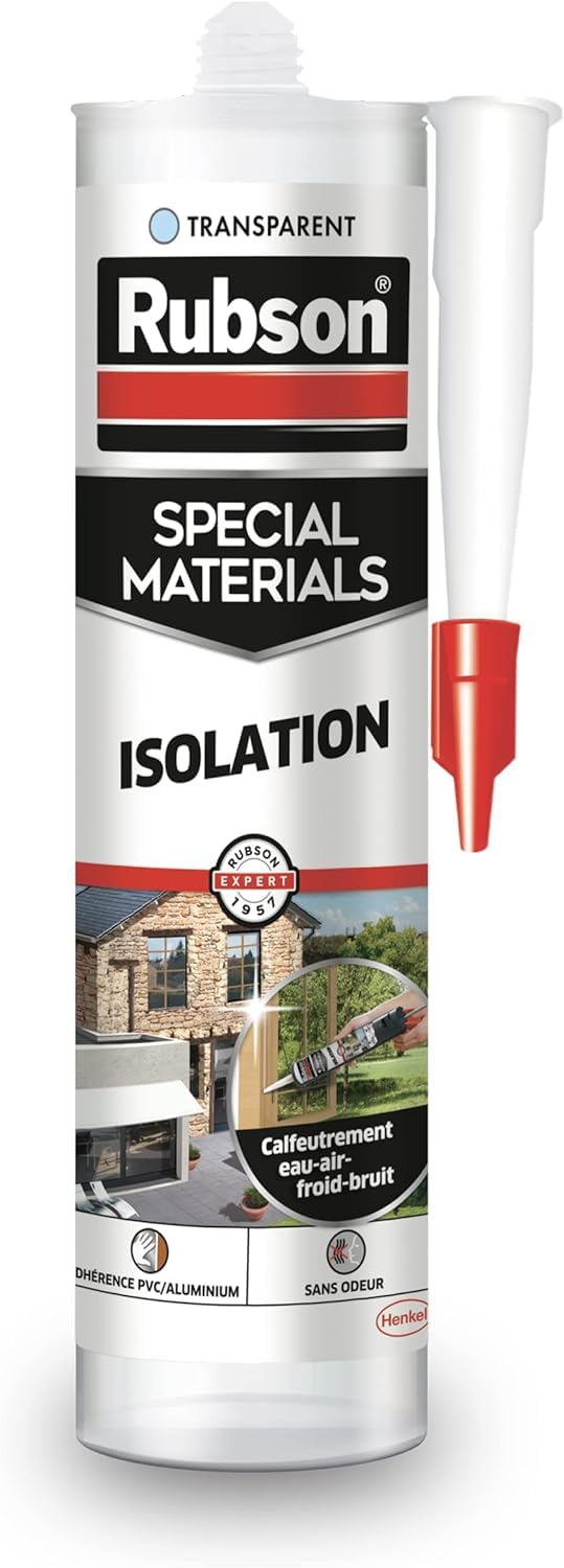 Mastic silicone Rubson avec bande de démoulage thermo-acoustique