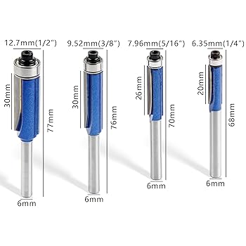 ルータービット Amazon | Bestgleトリマービットセット ベアリングビット 2本組