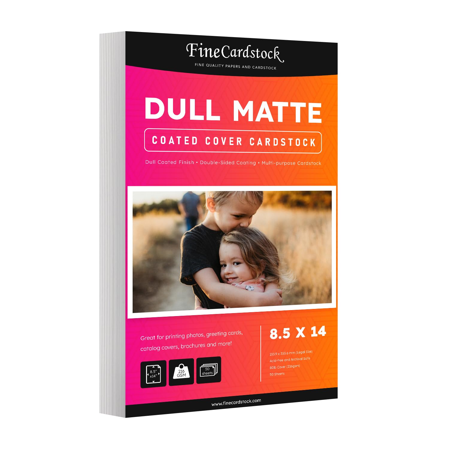 Dull 80lb Cover Digital Low Gloss Cardstock, Double Sided C2S, Coated, Perfect for Color Laser Printing, Design Proposals, Business Cards, Flyers,