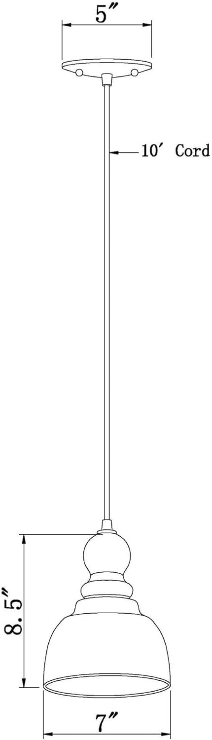 Forte 2678-01-32 One Light Mini Pendant, Bronze