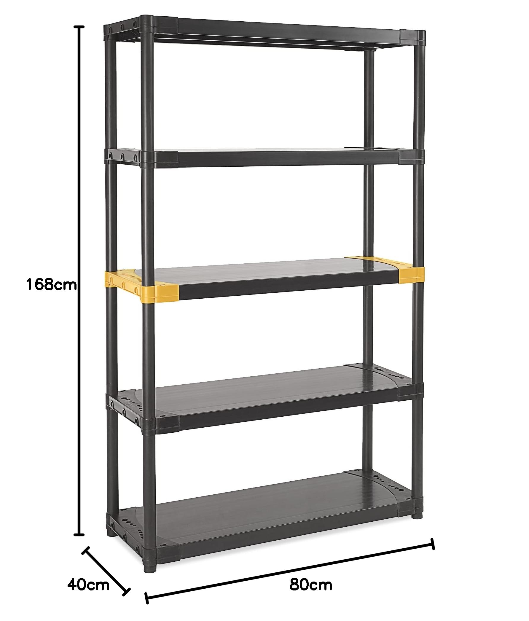 Ondis24 Kunststoffregal Schwerlastregal Workline 60, 4 Böden, 360kg Belastbarkeit, ca. 60 x 40 x 129 (H) cm, 90% Recycling Kunststoff… B0BHMLBLVG (1, 105 cm)
