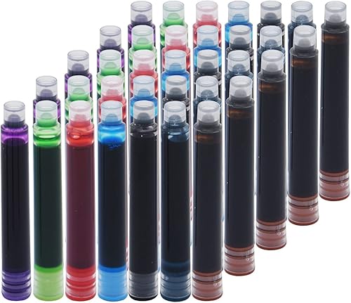 Miniatura 2 de 35 cartuchos de tinta, 0.134 in de diámetro de diámetro, pluma estilográfica, pluma de caligrafía, cartuchos de tinta recargables, 7 colores