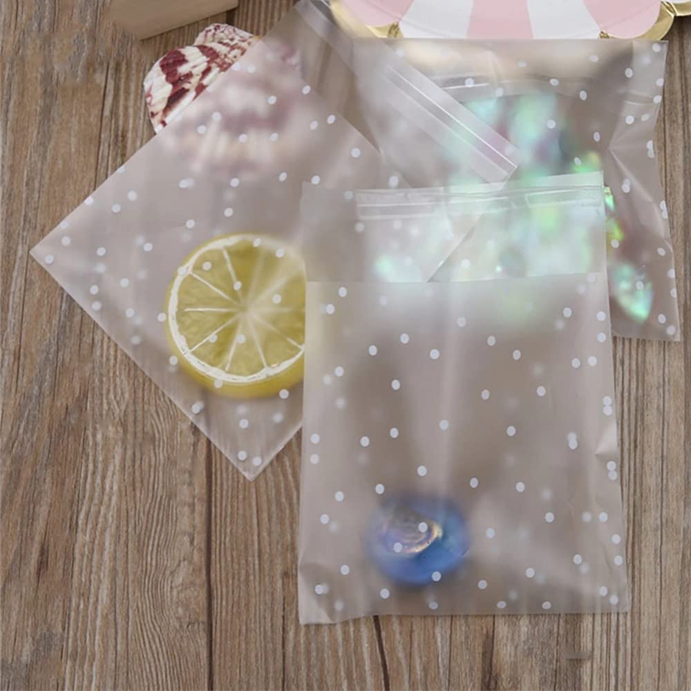 SagaSave 300pcs 12 × 18 cm Bolsas de Galletas Auto Adhesivas OPP Bolsa de plástico Bolsas de celofán Transparentes para Alimentos Candy