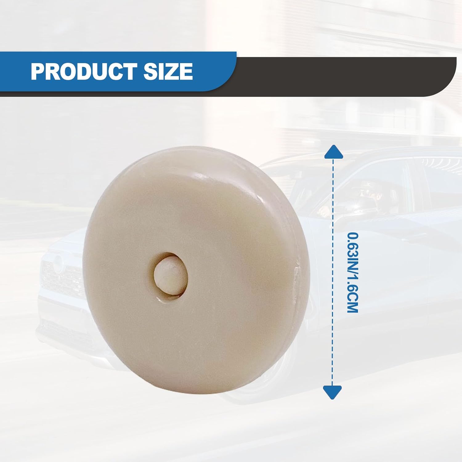 5 Sets Universal Fit Safety Belt Stopper Kit, Plastic Snap-on Safety Belt Button Stop, Safety Belt Buckle Stopper Button Prevent Safety Belt Clip Buckle from Sliding Down, Beige