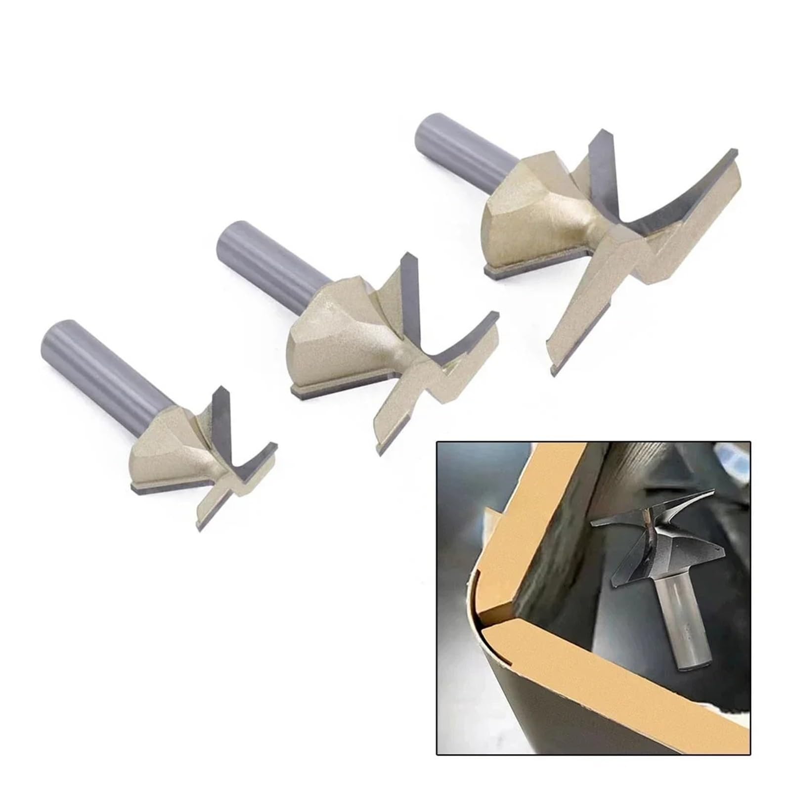R18/R30/R50 Milling Cutter For Wooden Door Cabinet ARC Bending 1/2 12.7mm Shank ARC Bending Integrated -Knife Woodworking Router bits