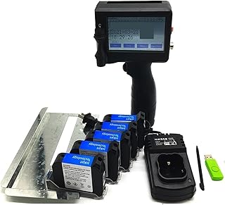 Portable Handheld Inkjet Printer Touch Handheld Inkjet Printer Coder Label Printer QR/Barcode/Date/Logo 12.7mm Fast Inkjet Printer Intelligent Upgraded for Code Date Label