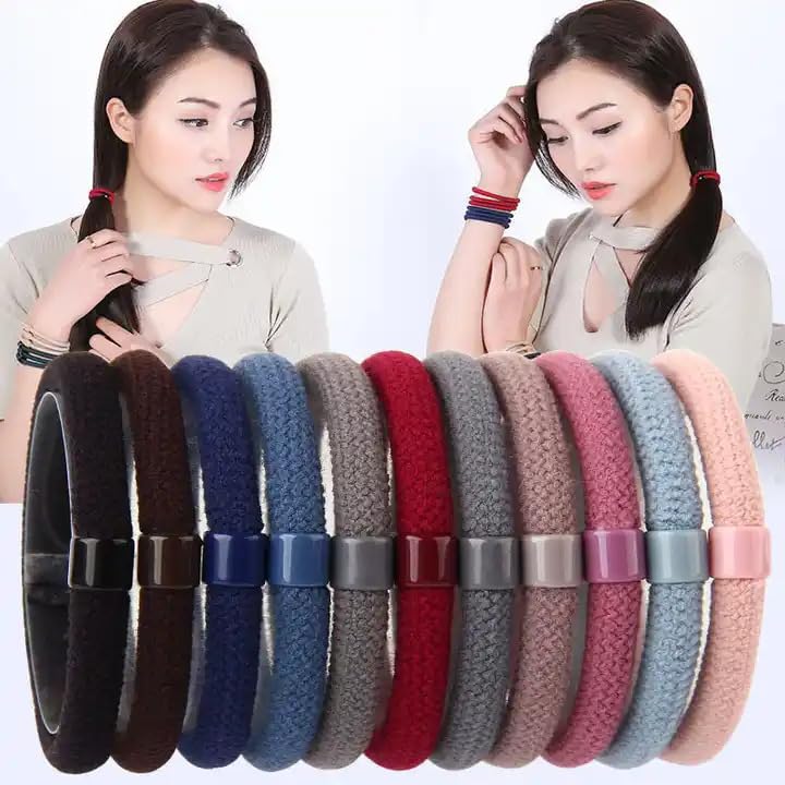 Image of GITGRNTH Soft Cotton Hair Ties for Women - No Damage Elastic Hair Bands - Durable Rubber Band for Women - Ideal Ponytail Holders - Comfortable Hair Accessories - Gentle on All Hair Types - Perfect for Thick and Thin Hair - Scrunches for Women - Kids Hair Rubber Band