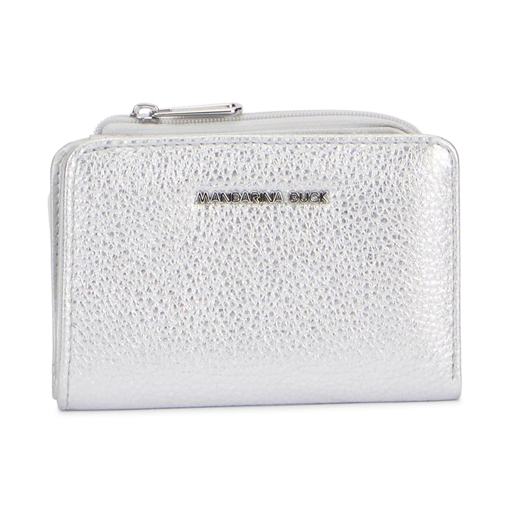 Mandarina Duck Women Mellow Metal Wallet Billfold, Silver, One Size