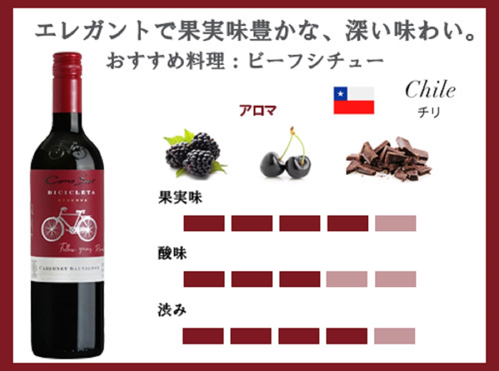 Amazon.co.jp: コノスル カベルネ・ソーヴィニヨン ビシクレ タ