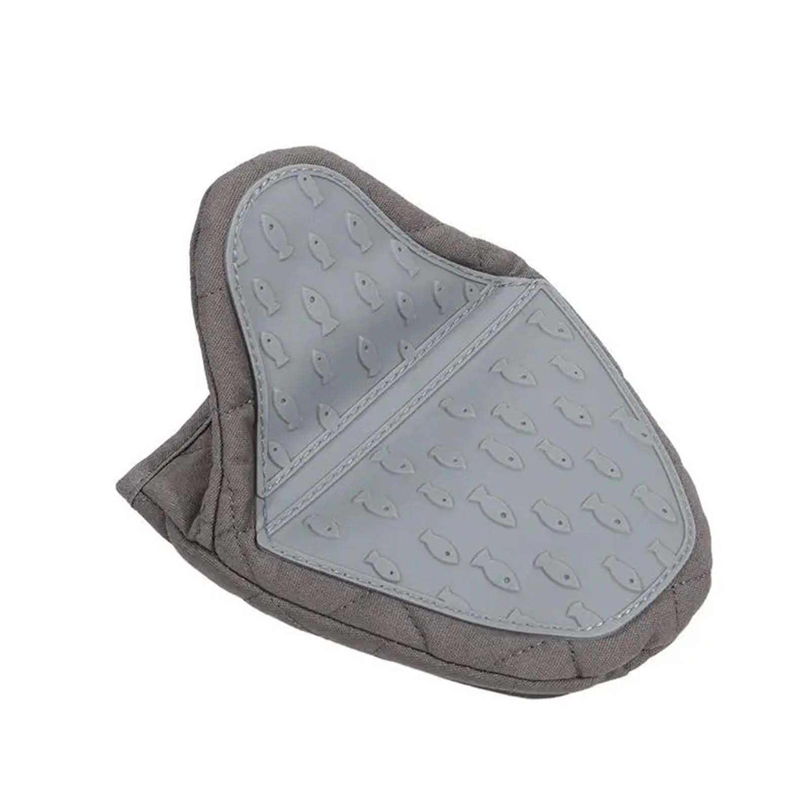 2PC Silicone Anti-scalding Oven Gloves Mitts Potholder Kitchen For Kitchen(Grey)
