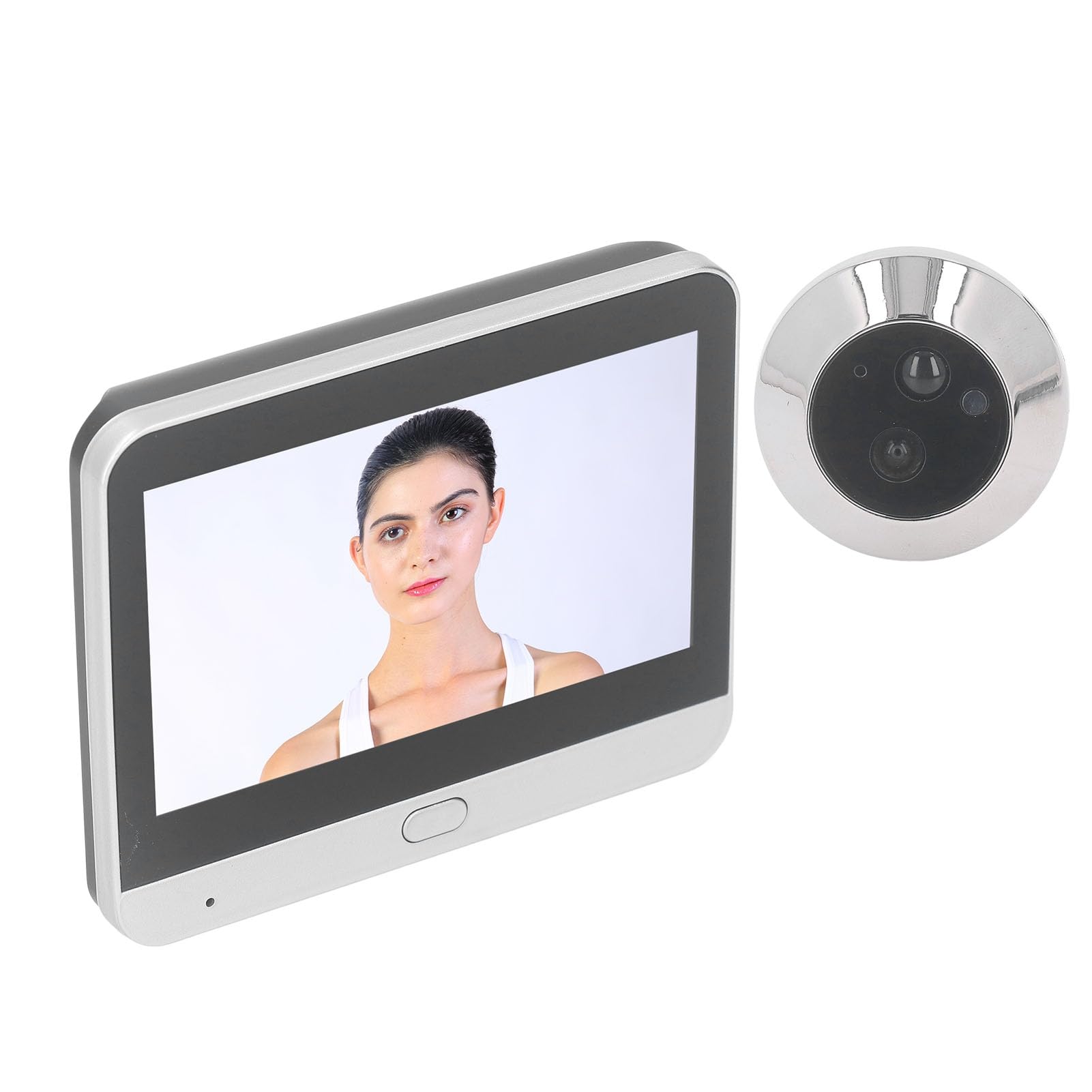 Sonew Cámara de Mirilla Inalámbrica, Timbre de Mirilla Electrónica, Visión Nocturna de 1080P de 120 Grados, Visor de Puerta con Cámara Digital con Intercomunicador, con Monitor a