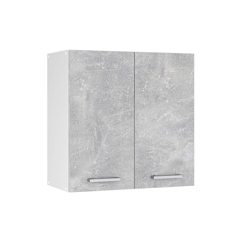 Vicco Wall cabinet Raul, Concrete, 60 cm, for flexible combination within modular kitchen systems
