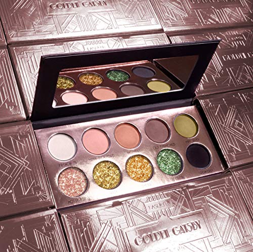 LA Splash Golden Gatsby Collection Glam Glitter Shimmer Matte Eyeshadow Palette, Paraben-Free, Vegan, Gluten-Free