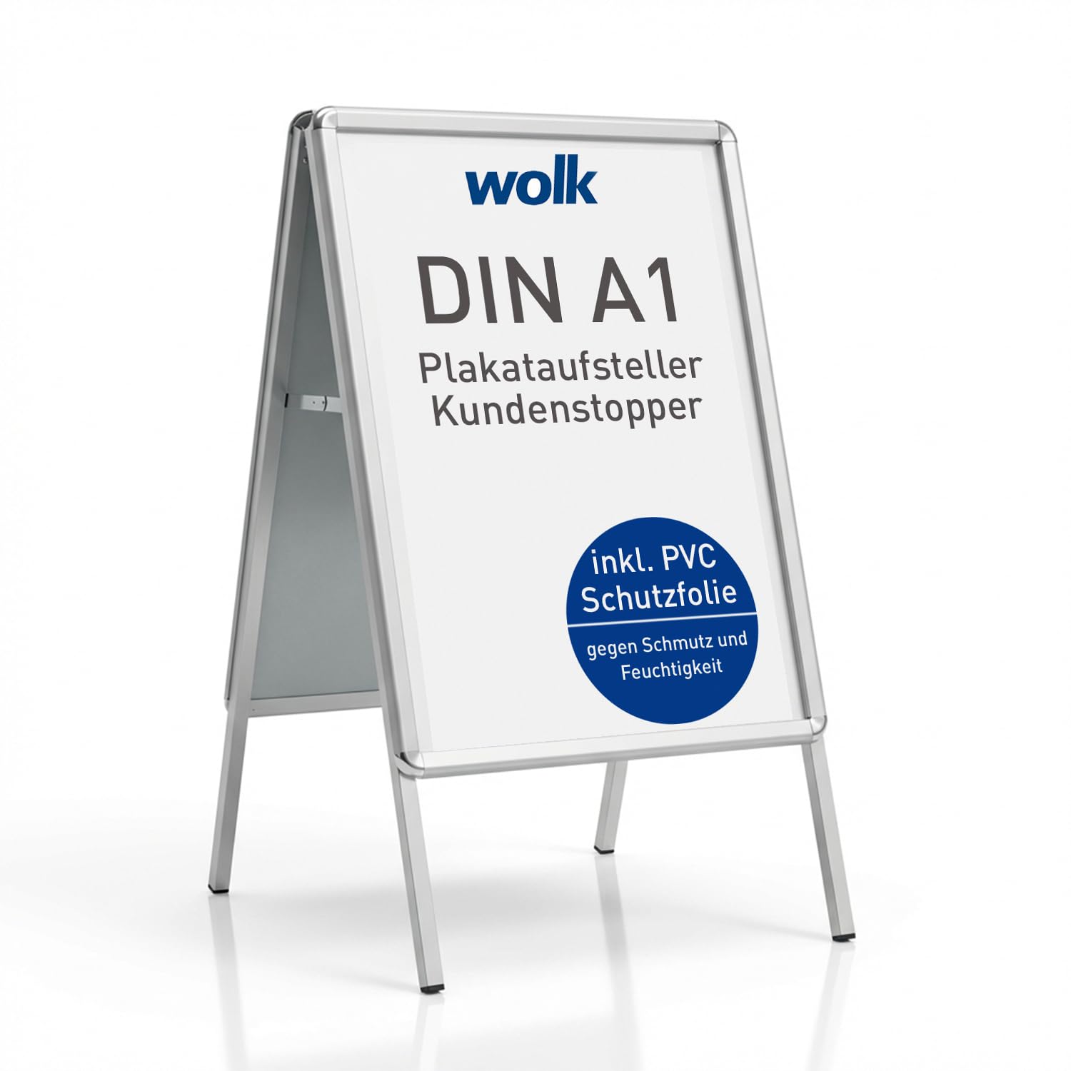 wolk Kundenstopper A1 Outdoor Wetterfest - Werbeaufsteller & Plakatständer Aluwolk