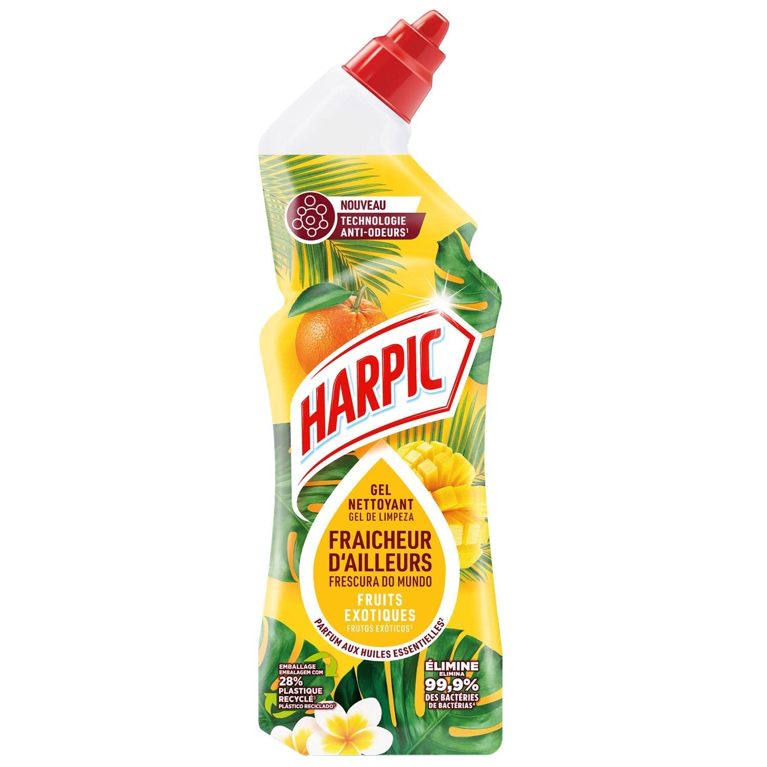 HARPIC Gel WC - Nettoyant Fraicheur d'Ailleurs Parfum Fruits Exotiques 750 ml