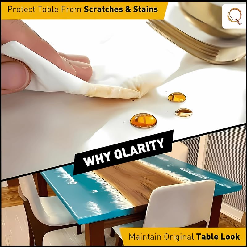 Image of Qlarity Covers 2mm Max Shield PVC Table Cover Frosted, 49 x 33 Inch
