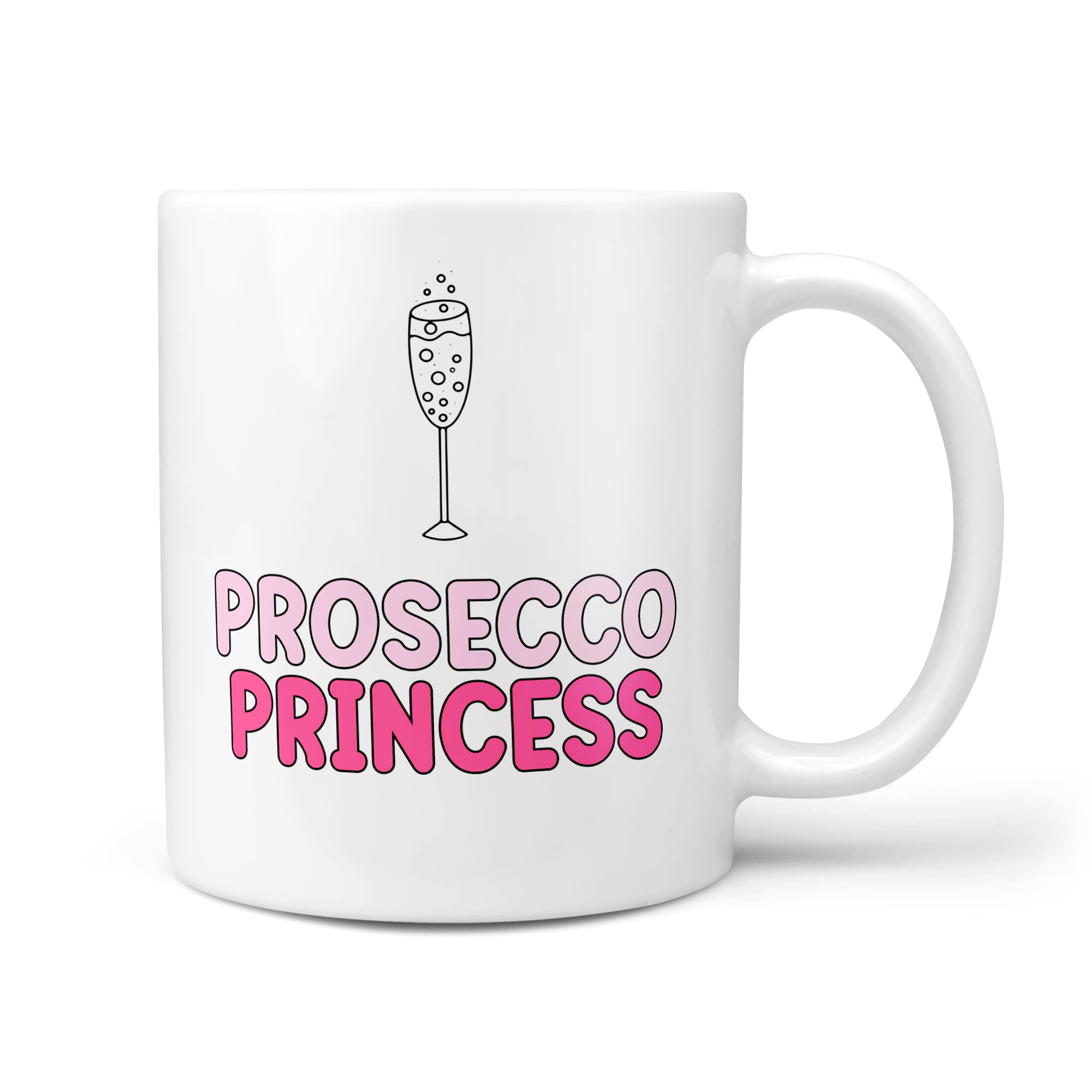 TeHeGifts Prosecco Princess 10oz Coffee Tea Gift Mug Gifts for Prosecco Drinker