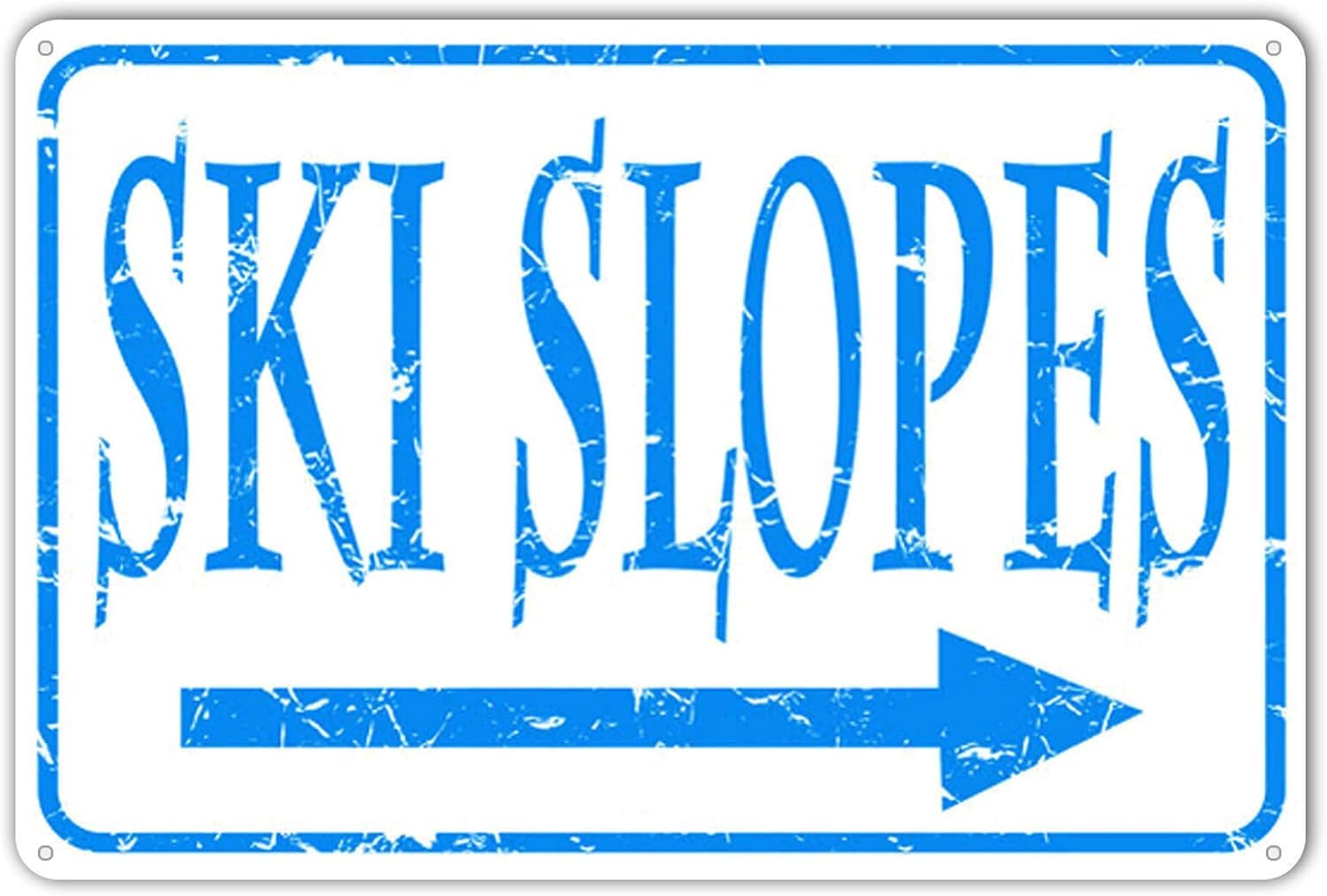 Anceky Ski Slopes Metal Tin Sign Shop Retro Indoor Wall Decor Art Vintage Decorations Man Cave Garage 5.5x8 inch
