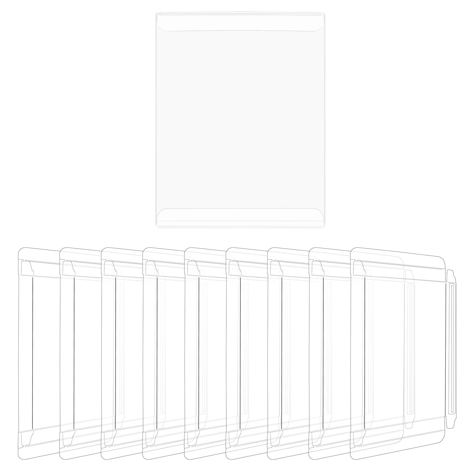 Collector Pods Archive-Grade Box Protectors For Sega Genesis (Hang Tab Style) - 5 Pack