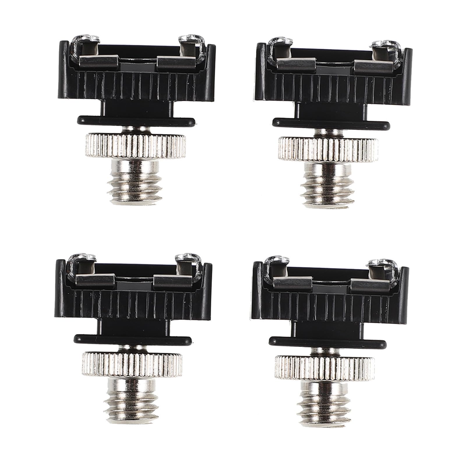 TOYANDONA 4pcs Hot Shoe Adapter Bracket Female Thread Camera Mount Screw for Microphone Flash Video Light Lightweight Camera Rig Accessory for Vlogging Studio Photo Equipment