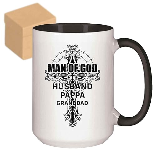 Humorous Gift Daughter Unique Gift Idea Faith Based For Man Of God Husband Pappa Granddad Family Christians Believers Prayers 11oz 15oz Inner Color