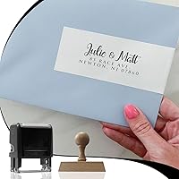 Vista 7 de Custom Address Stamps Self Inking or Wood Handle 20+ Designs to Choose from! Return Address Stamp Stamper Self Inking Personalized Customized Stamp