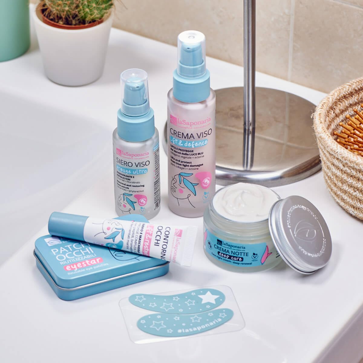 La Saponaria | Patch occhi riutilizzabili Eye Star, Patch occhi riutilizzabili in silicone, Contorno Occhi Liftato e Radioso, Potenzia l'Efficacia delle Creme Contorno Occhi