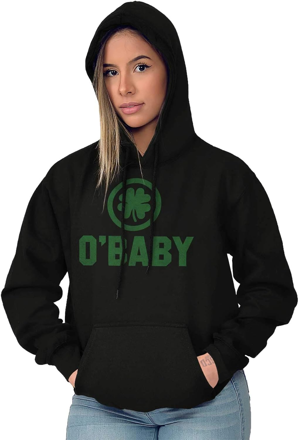 Brisco Brands St Patricks Day O Baby Shamrock Hoodie Sweatshirt Women Men