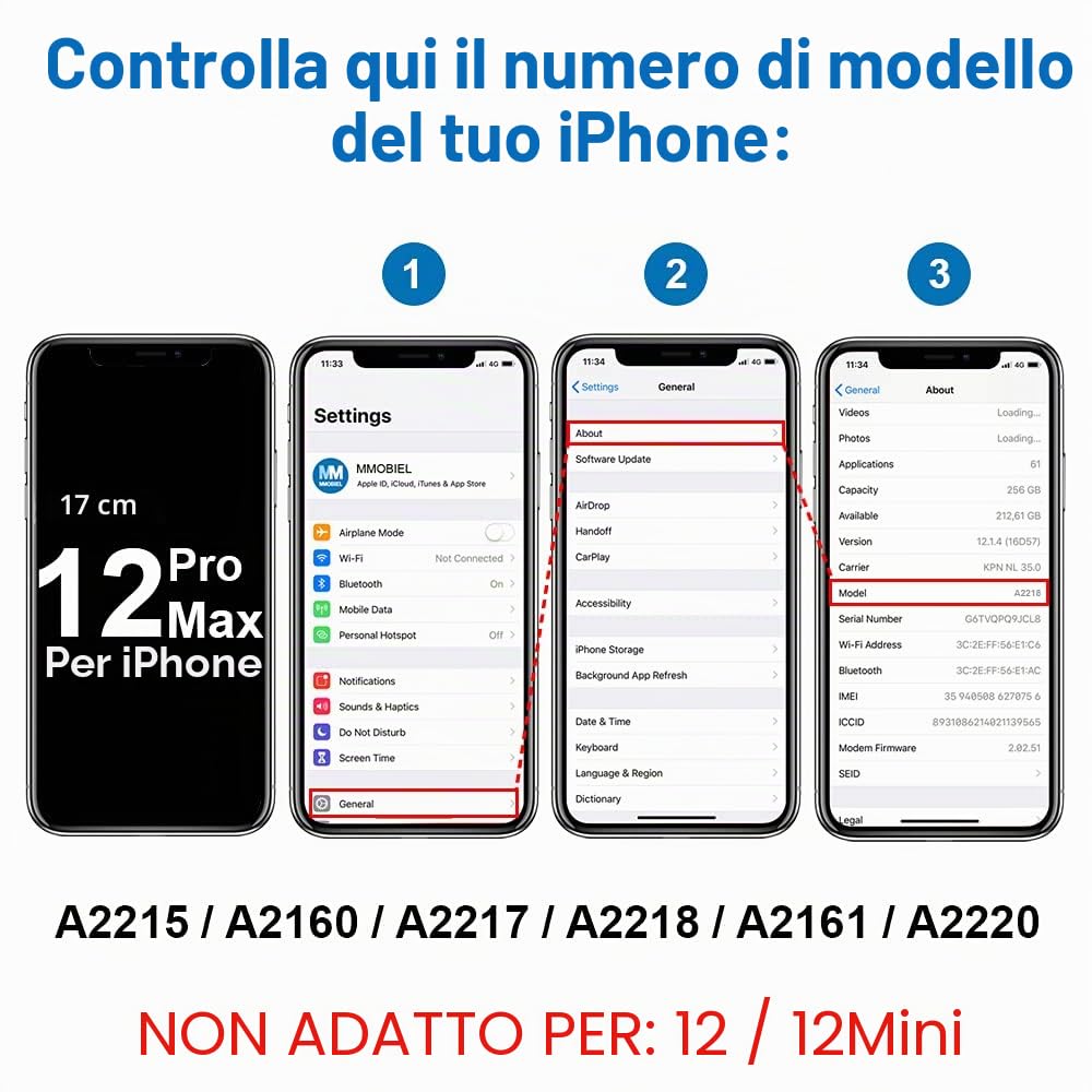 MMOBIEL Altoparlante auricolare compatibile con iPhone 12 Pro Max 2020 - Ricambio altoparlante/auricolare - Include sensore di prossimità e cacciaviti