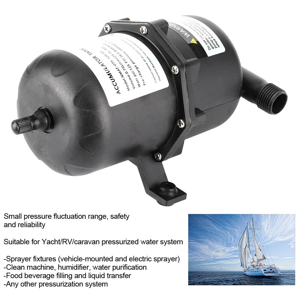 VOBOR Seaflo Serbatoio di Accumulo Pressurizzato, Pompa Dell'acqua della Barca Accumulatore, Accumulatore Pressione Serbatoio Acqua Pompa Controllo del Flusso per Marine Camper