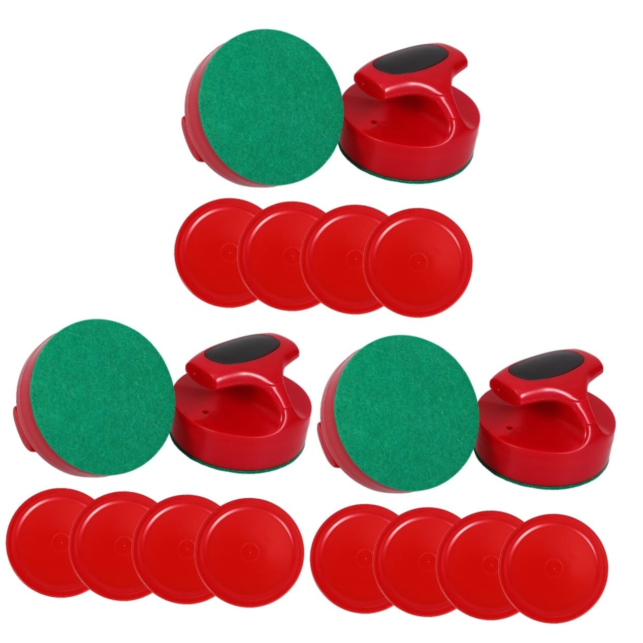 Ensemble De Hockey sur Air Pousseurs De Hockey Rondelles Et Pagaies De Pagaies De sur Air Mini Rondelles De sur Flanelle Rouge