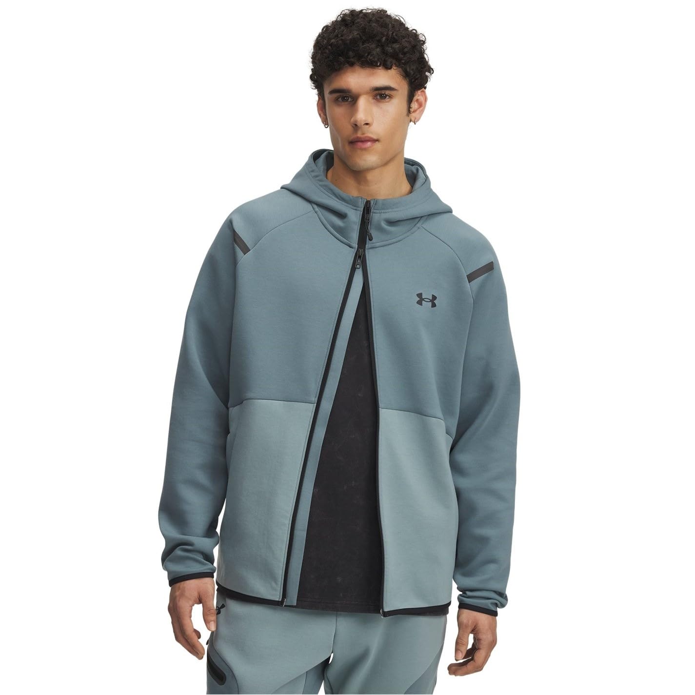 Under Armour Men's Jasper Blue Unstoppable Fleece Full Zip Top S