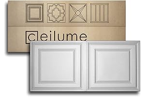 Ceilume 12 pc Stratford Drop Ceiling Tiles for Use in 1" T-Bar Ceiling Grid