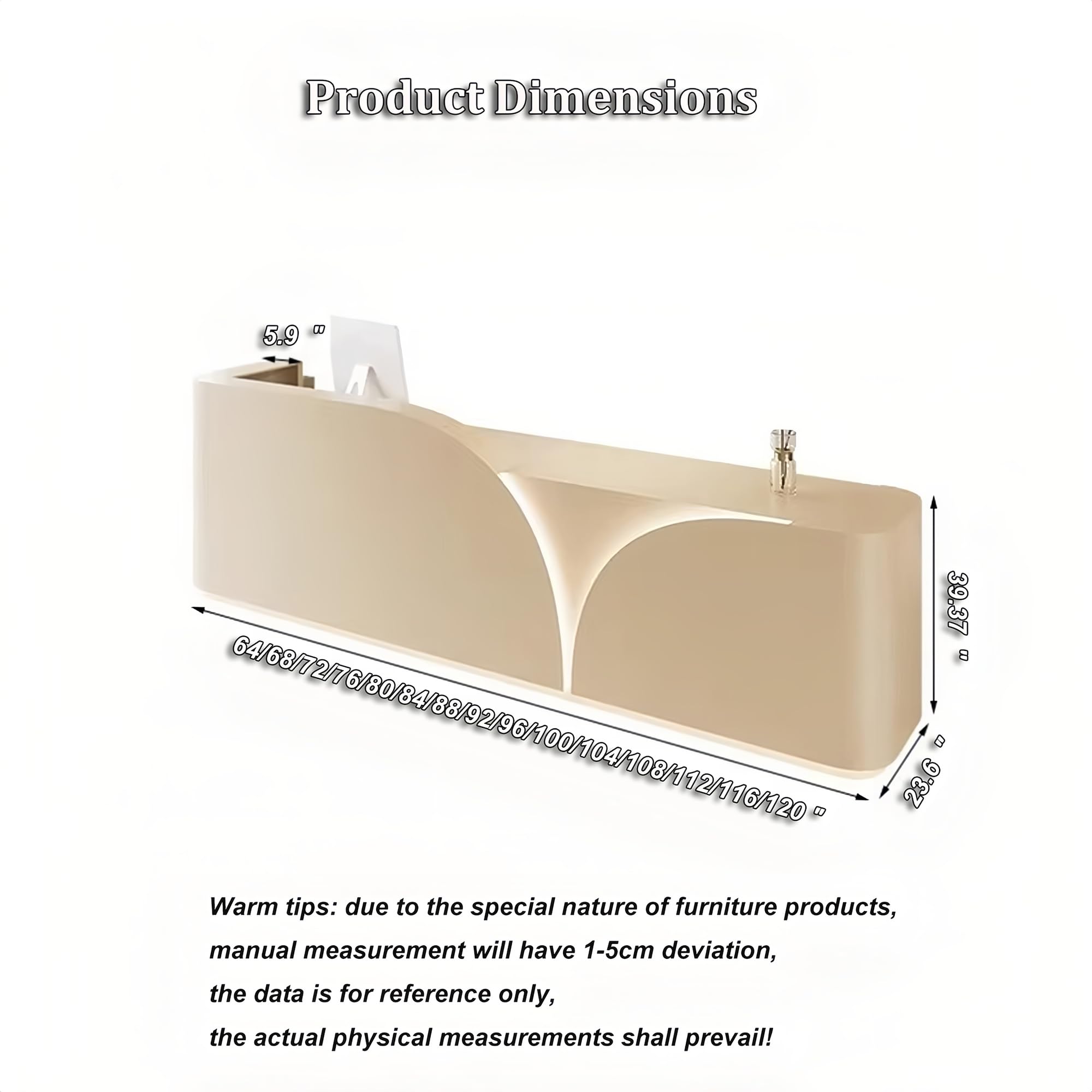 Moderner 254,4 cm Rezeptionstisch, Bekleidungsgeschäft, Schönheitssalon, Büro, Empfang & Kasse, mit anpassbarem Logo, versteckte LED-Beleuchtung, einteilig, keine Montage