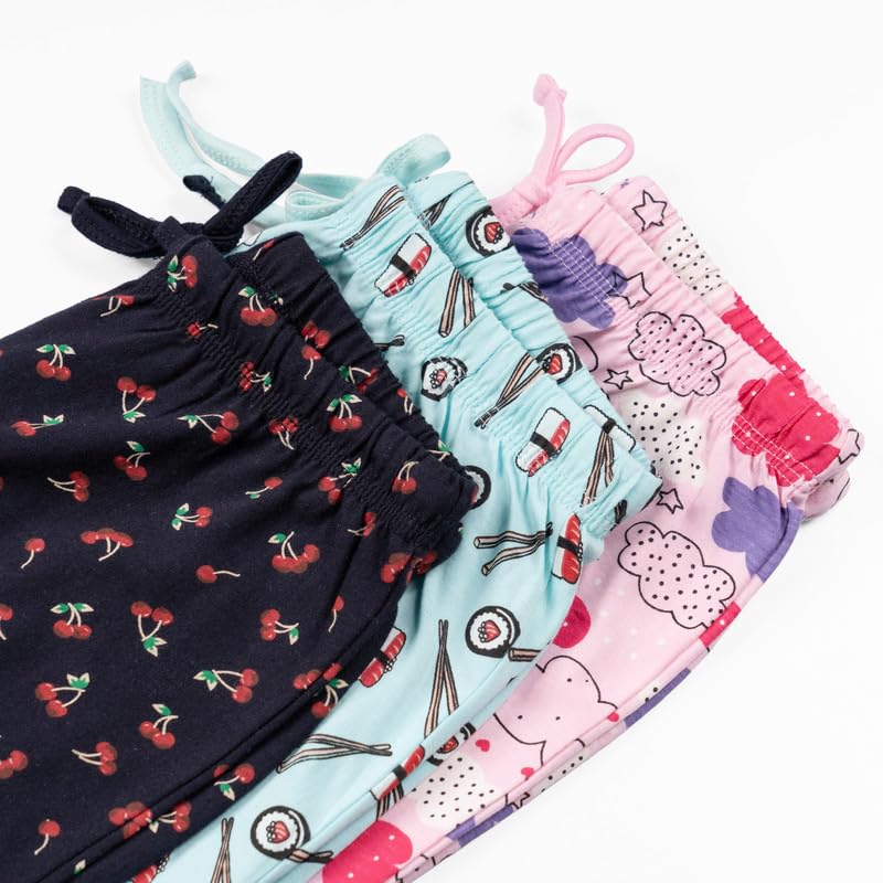 Image of Real Basics Girls Cotton All Over Print Pajamas(Pack of 3)