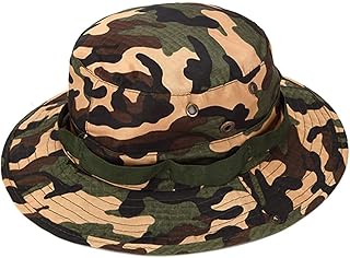 Zeki Boy's Outdoor Boonie Hat Top Camouflage Bucket Hat (Multicolour)