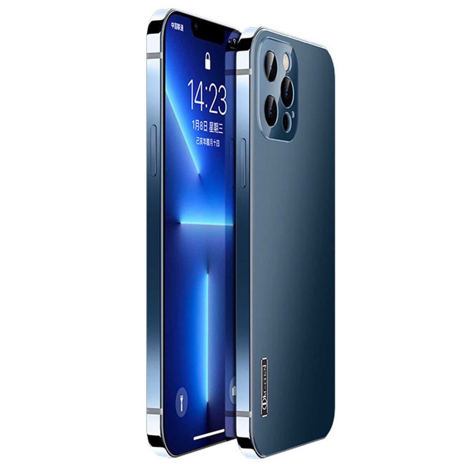 Custodia per iPhone 12/12 Pro/12 Pro Max, [protezione militare][protezione dell'obiettivo della fotocamera] telaio in metallo + plastica rigida a 360 gradi, antigraffio, antiscivolo, slim