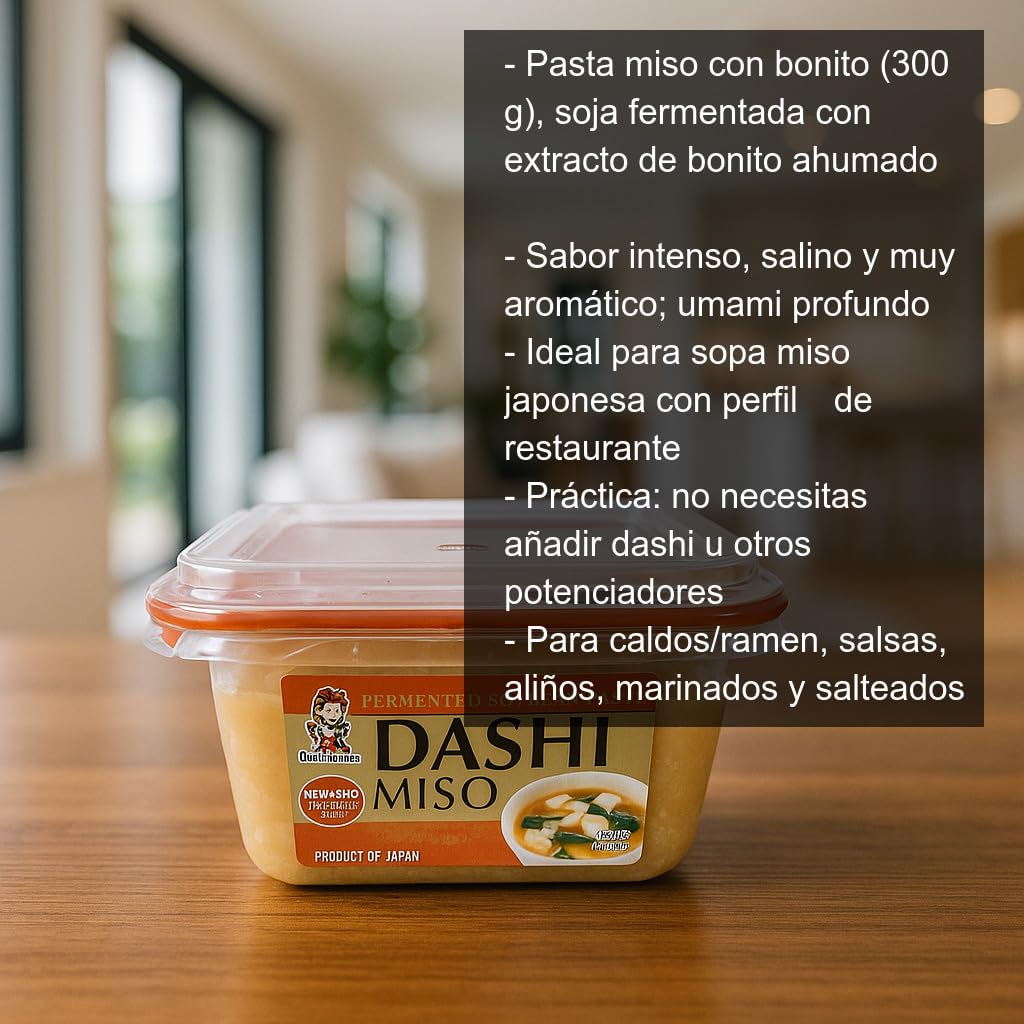 Pasta Miso con Bonito Katsuobushi 300 g para Sopa Miso, Ramen, Caldos, Salsas