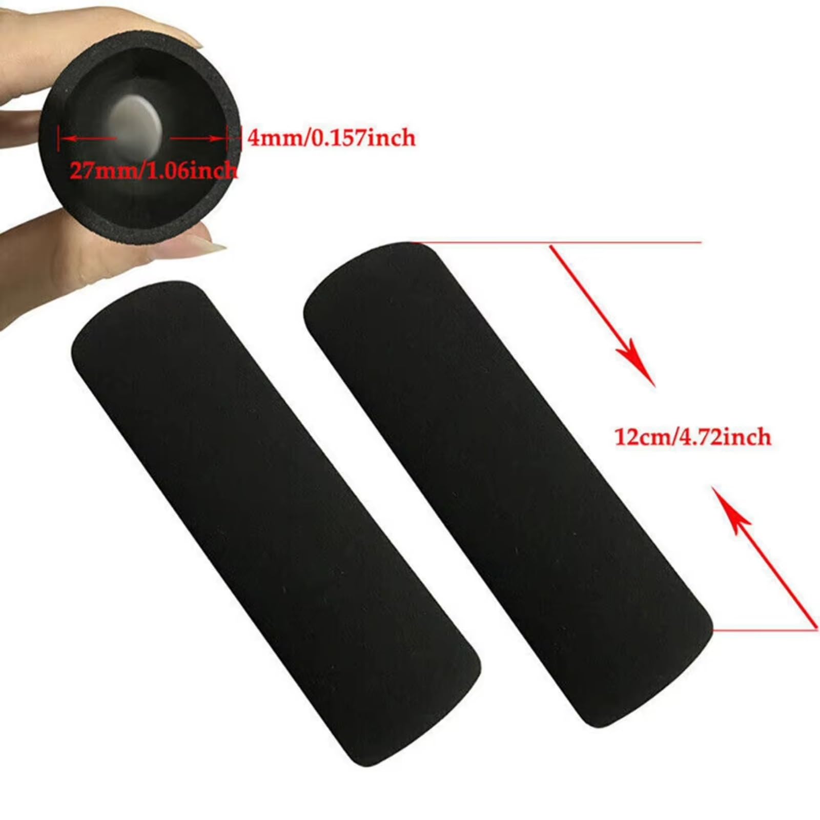 Cubiertas Manillar Motocicleta Empuñaduras Espuma Funda Antideslizante Fundas manillar moto | Cubiertas Manillar Empuñaduras Espuma Universales Mango Vibración Antideslizante Funda Espuma 1 Par