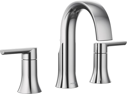 Moen Grifo de baño de arco alto de dos manijas cromado Doux, válvula se vende por separado, TS6925 disponible en Yaxa Costa Rica