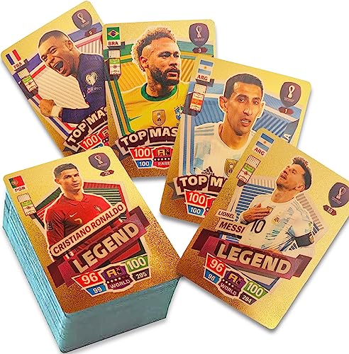 Grehge otball Star Cards UEFA Champions League Football Collectible Cards Gold Foil Cards Children's Birthday Christmas Gifts are Non-Repeating and Non-Original