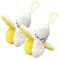 2Pcs Banana Stuffed Animal Keychain Cute Soft Stuffed Banana Plush Pendant for Decoration 2 8 Inch Plushie Plush