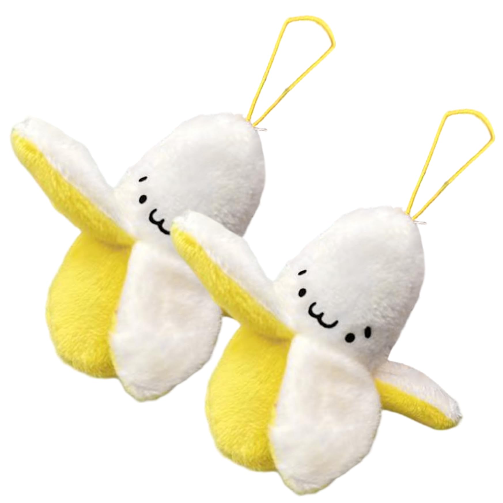 2Pcs Banana Stuffed Animal Keychain Cute Soft Stuffed Banana Plush Pendant for Decoration 2 8 Inch Plushie Plush
