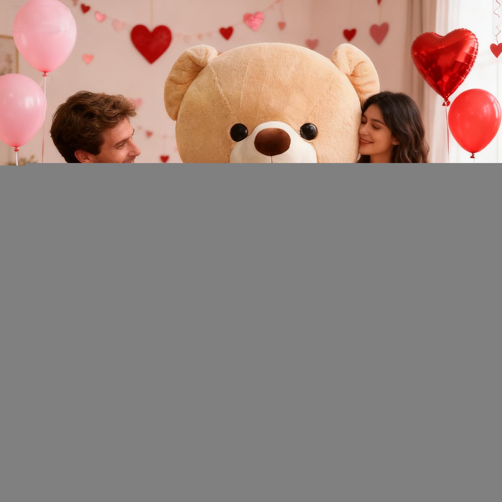 Oso gigante, 140 cm, artículos de colección, osos de peluche de gran tamaño, para adultos, Navidad, Halloween, San Valentín, cumpleaños, dormitorio, accesorio de fotos, sala de estar, habitación