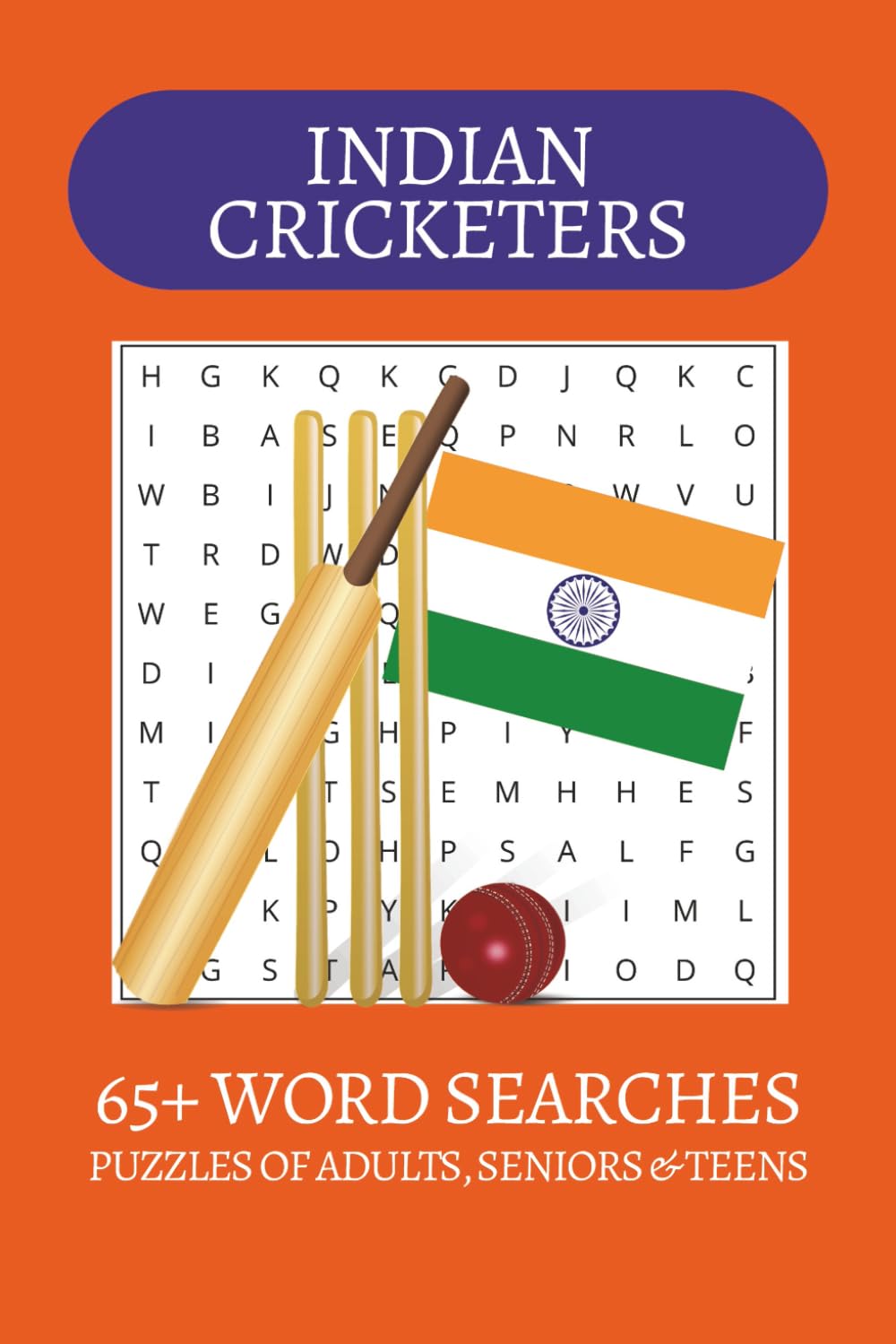 Indian Cricketers Word Search Puzzle Book: Word Searches with Easy to Read Print about Indian Cricketers, Indian Cricket, India and more | 6x9 inches| ... . Gift for Vacations, Holiday and Free Times