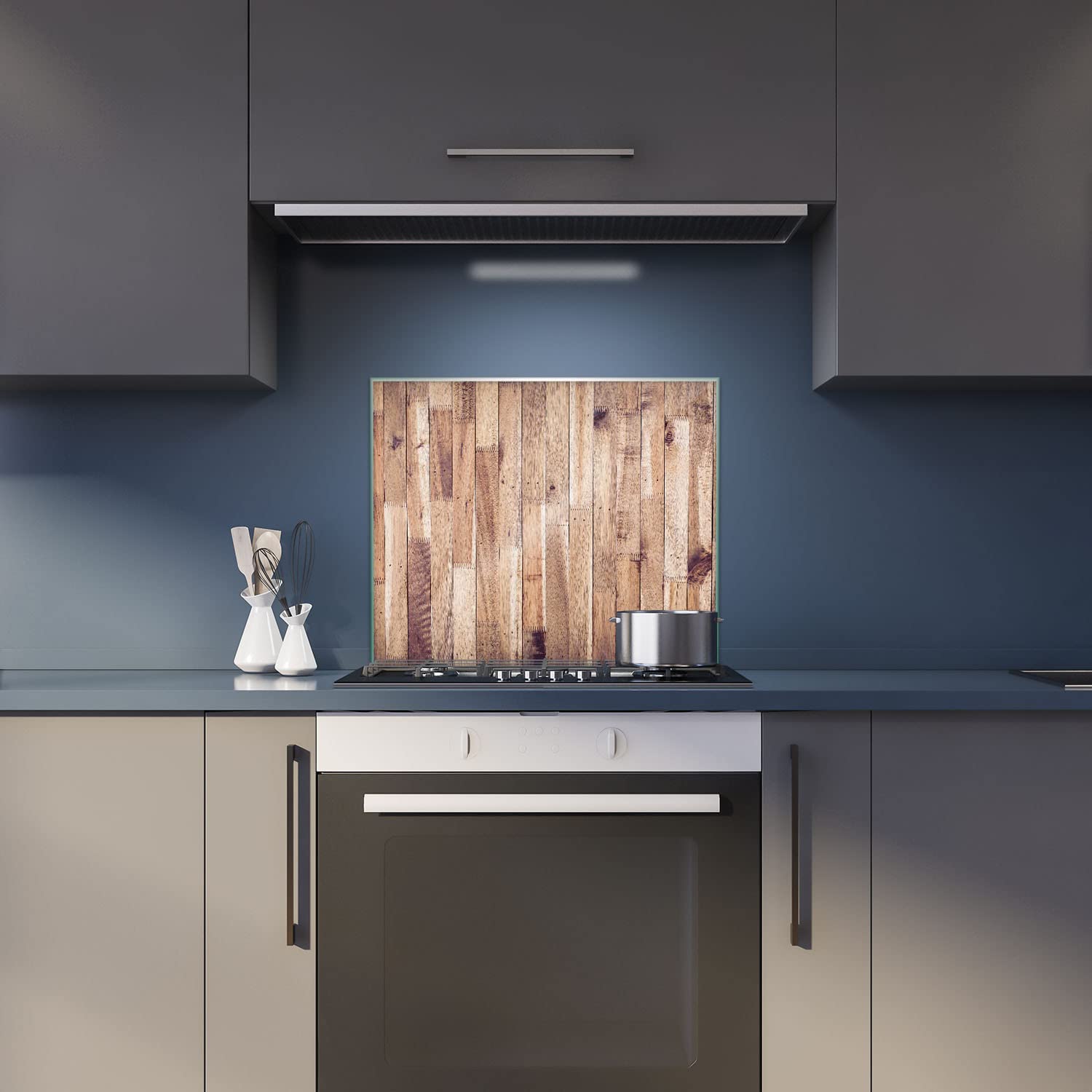 Herdabdeckplatte Abdeckung Ceranfeld Abdeckplatte Schneidebrett 1-Teilig 60x52 Bretter Holz Braun Spritzschutz Glasplatte Ceranfeldabdeckung Schutz Herdschutz Sicherheitsglas Glasschneidebrett