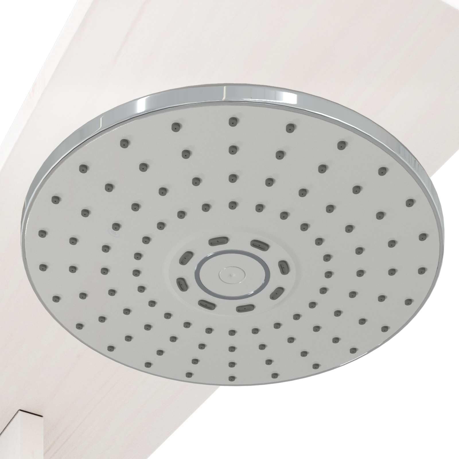 Doccia da esterno in legno massello di pino e acciaio inox, bianco, 214,5 cm, resistente alle intemperie, regolabile in altezza, soffione girevole adatto per giardino, piscina, spa, jacuzzi