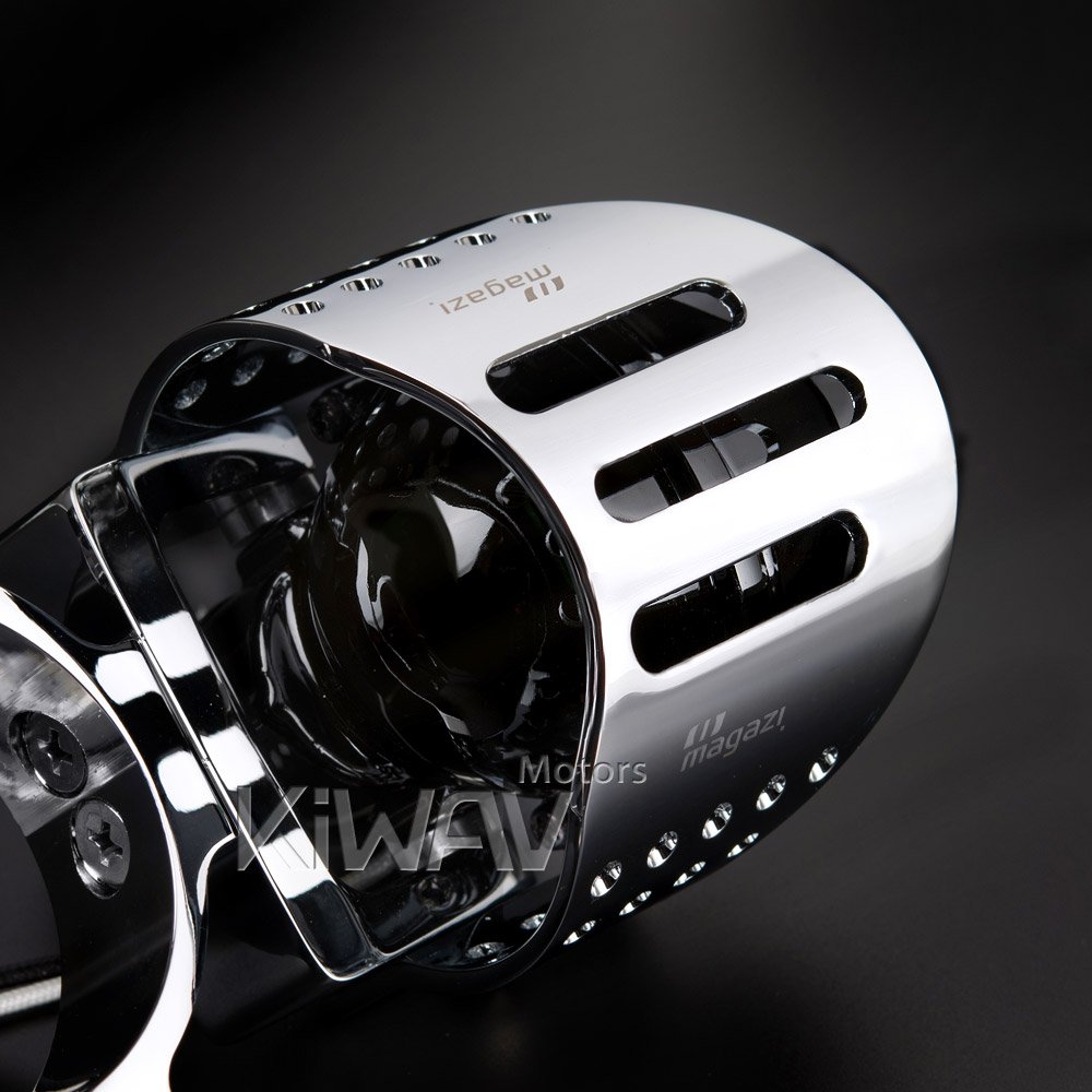 Amazon | KiWAV バイク スクーター 丸い 魚眼 クロム フォグランプ