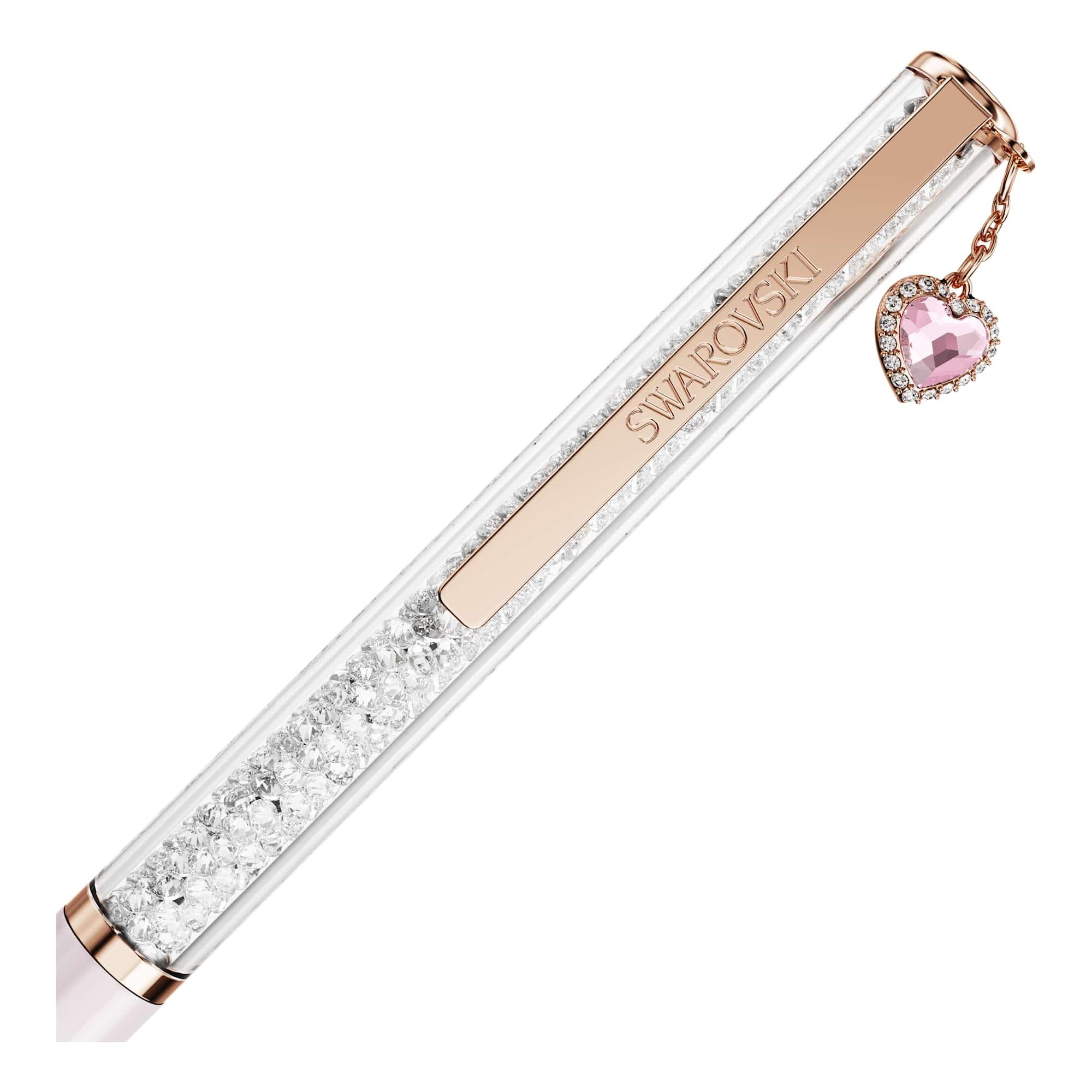 Swarovski Crystalline ballpoint pen Heart Pink Pink lacquered Rose gold-tone plated — view 3