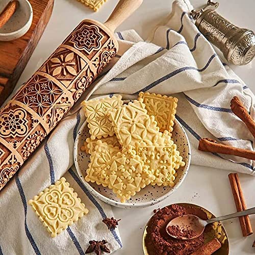 Embossing-Rolling-PinRolling-Pins-for-BakingChristmas-Wooden-Rolling-Pin-Deep-Engraved-Embossing-Rolling-Pin-Kitchen-Decor-Tools-for-Baking-Embossed-Cookies-Window-Grilles Embossing Rolling PinRolling Pins for BakingChristmas Wooden Rolling Pin Deep Engraved Embossing Rolling Pin Kitchen Decor Tools for Baking Embossed Cookies Window Grilles